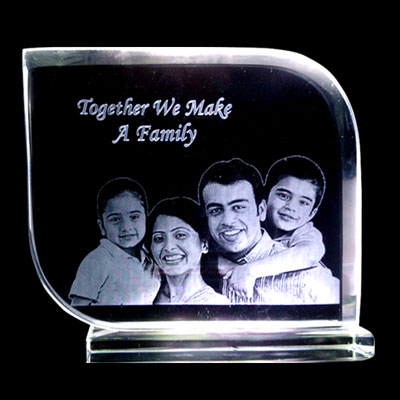 "Personalised 2D Crystal with Message - Click here to View more details about this Product